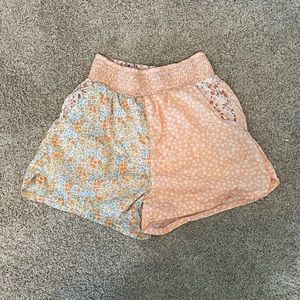 Orange floral shorts from American Eagle